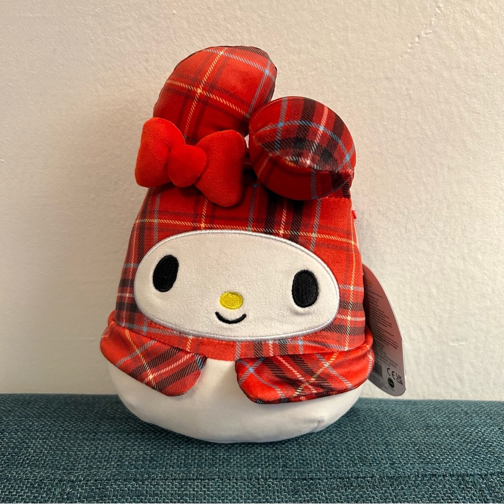 NWT My Melody Sanrio Plaid Collection Squishmallow